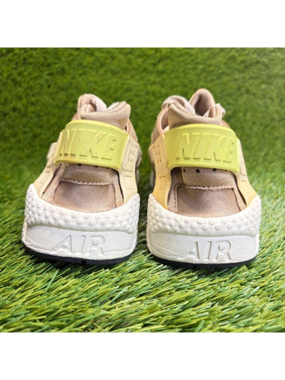 Nike Air Huarache Run Mens Size 8.5 Beige Brown Athletic Running Shoes Sneakers - Picture 7 of 10